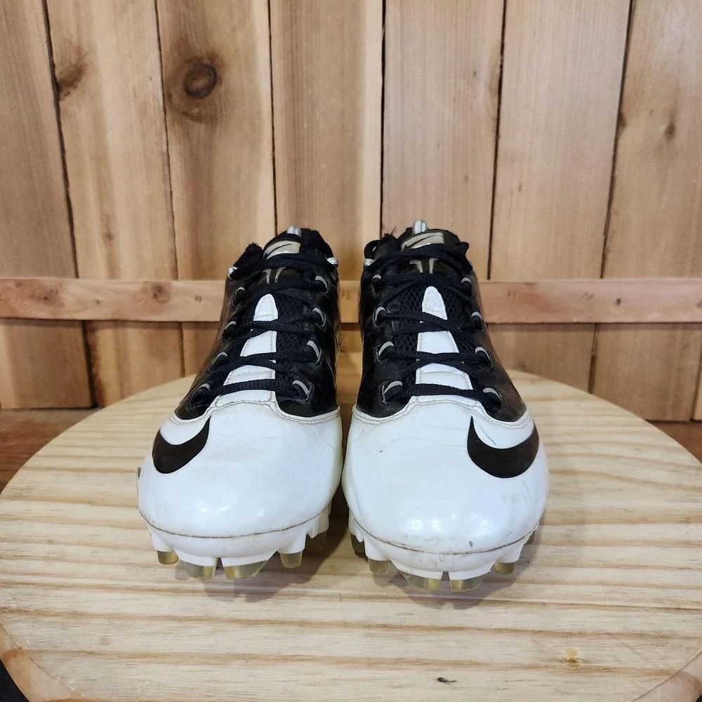 Nike Zoom Vapor Carbon Fly TD Cleats Mens 9 Black White Football Cleats Zoom